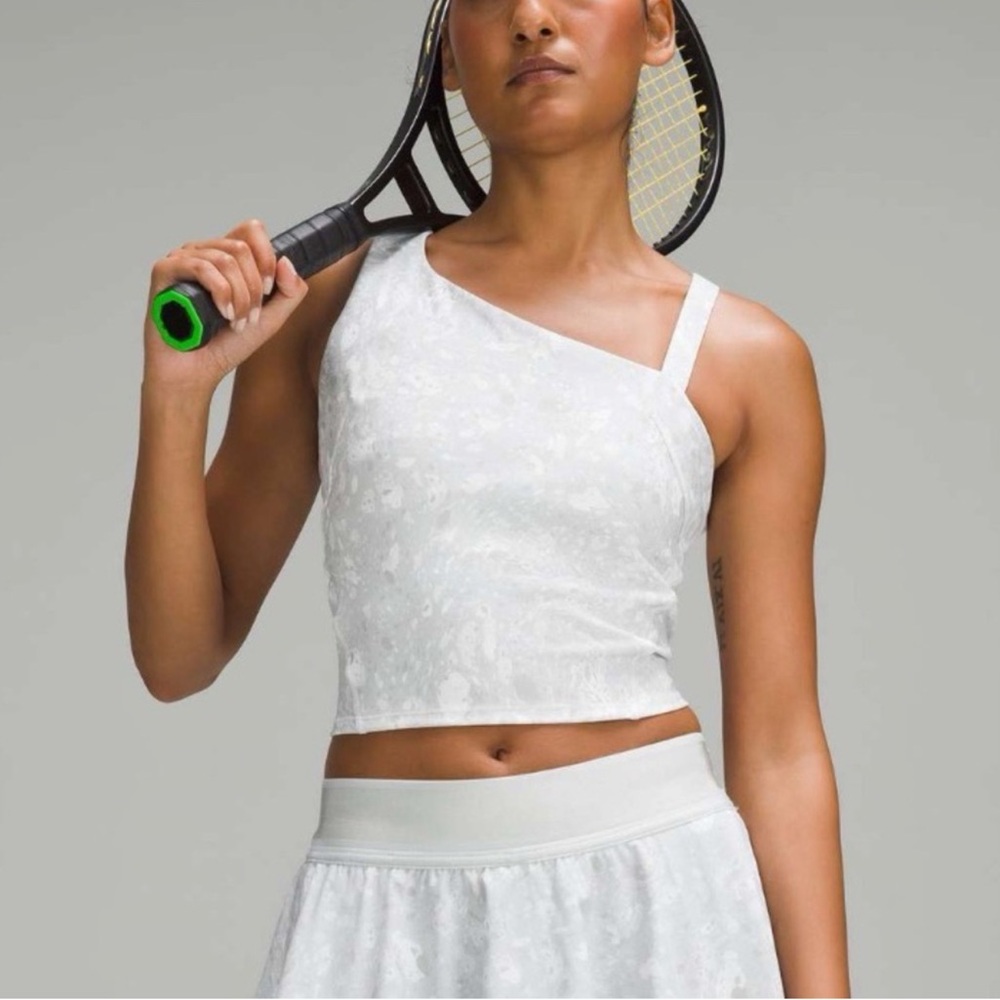 Everlux Asymmetrical Top with Court Rival High Rise Skirt